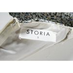 Storia Ruched Floral Blue Mini Dress Bodycon Short Sleeve Woman's Small NEW!! Photo 10