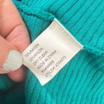 Shoshanna  teal green blue short sleeve ribbed pleated dress size medium Photo 7