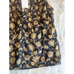 Mango  womens tank top Size 2 yellow floral sleeveless Photo 3