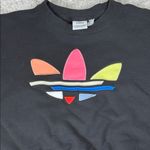Adidas  Originals women's adicolor bold cropped sweatshirt in black, Size large Photo 2