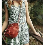 Anthropologie  Ett Twa Safari romper green white stripes buttons shorts 0 Photo 1