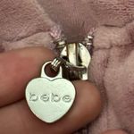 Bebe  pink vintage y2k rhinestone velour hooded zip up Photo 5