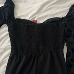 Cupshe NWT  Black Dress with Velvet Long Sleeves Photo 10