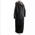 Eddie Bauer  100% Genuine Leather Winter Trench Coat Full Length Black HEAVY DUTY Photo 3