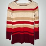 Athleta 100% cashmere lodge sweater chianti striped pullover cozy warm size XS Photo 4