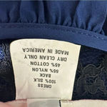 Amanda Uprichard  Navy Silk Ruffle Front Lace Back Mini Dress Size Small Photo 7