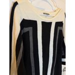 Roz & Ali  Sweater Dress Geometric Print Career Casual Black White Size M‎ Photo 2