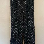2Sable Polka Dot Wide Leg High Rise Pull On Pants Womens Sz Large Career Black Photo 0