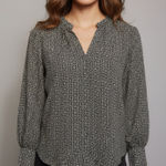 Bishop and Young  Monochrome Patterned Blouse Photo 0