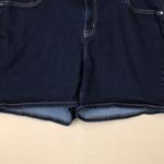 Lane Bryant  Women’s Dark Wash Mid-Rise Boyfriend Midi Short Flex Magic Waist Photo 4