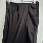 Banana Republic  Zandra 100% Silk Black Party Festive Midi Skirt, Size Small, EUC Photo 8