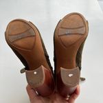 Franco Sarto “Sylvania” Booties Size 7M Olive Green Suede Heeled Open Toe Photo 7