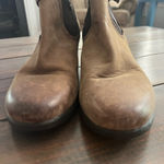 UGG  Emalie Brown Leather Ankle Booties with Wedge Heel- Waterproof Photo 1