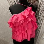 DO+BE 🍒 PINK ASYMMETRICAL RUFFLE TANK SIZE MEDIUM🍒 Photo 0