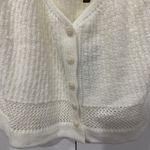 Lulus NWT  Ivory Button Front Knit Sweater Crop Tank Top Photo 2