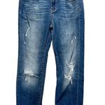 Judy Blue  Relaxed Fit Dark Wash Straight Jeans Distressed Mid Rise Size 29 Photo 1