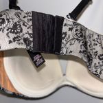 Victoria's Secret  Very Sexy Strapless Black Lace Pink Bow Bra Photo 3