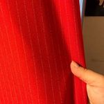 C/MEO COLLECTIVE NWT  HIGH WAISTED RED PINSTRIPE FLARE PANTS Photo 5