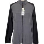 Adidas Full Zip Wind Jacket Women’s Size XL Heather Gray Black Windbreak Light Photo 2