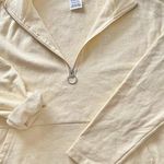 Victoria’s Secret PINK pastel butter yellow 1/4 zip sweatshirt Photo 2