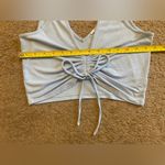 Tilly's Tilly’s Ribbed, V-neck, Ruched / Scrunched Center Cropped Tank Top, Size S Photo 8