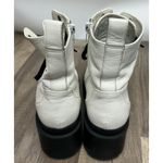 BP . Nordstrom Taylor-Lea White Leather Lace Up Platform Combat Boots Women’s 7M Photo 2