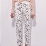 Rag and Bone Ellie High Rise Crop Ankle Jeans in Micro Pink Floral White Size 28 Photo 4
