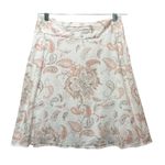 Y2K Vintage Papaya Paisley Skirt Women's M White Pink Boho A Photo 0