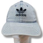Adidas Originals Hat OSFM One Size Fits Most Blue Light Washed Denim Style Hat Photo 0