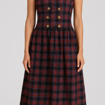 LANZ OF SALZBURG Vintage Plaid Dress Red Size M Photo 0