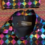 Blanc NWT  MULTICOLORED DIAMOND CHECKERED SKIRT & CAMI MATCHING SET Photo 1