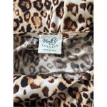 Month Of Sundays Cheetah Print Roll Tab 3/4 Sleeve Shirt Womens Size 1X Photo 1