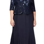 Alex Evenings Plus Size Sequined Chiffon Dress And Jacket Photo 0