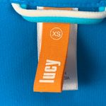 Lucy Womens Size‎ XS Full Zip Athletic Jacket Blue Thumb Holes Zipper Pockets Photo 4