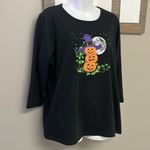 Holiday Editions Halloween Black 3/4 Sleeve T Photo 2