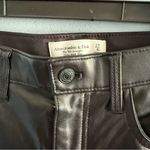 Abercrombie & Fitch The 90’s Straight Ultra High Rise Vegan Leather Pants Photo 3