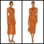 Cult Gaia 💕💕 Demi Crochet Dress ~ Halter Swimsuit Coverup Spice Small M NWT Photo 6