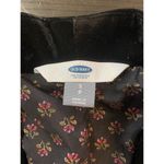 Old Navy  Velvet Blazer Jacket Womens Small Black Career One Button Preppy Office Photo 3