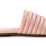 Time & Tru  Sandals Size 10 Multi Band Slides Blush Color New Photo 1