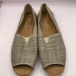 Toms  Womens Alpargata Espadrilles 9 Open Toe Linen Flats Gray Summer Beach Photo 6