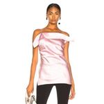 Helmut Lang  Front Drape Satin Top Rose Quartz Size‎ 2 NWOT Photo 1