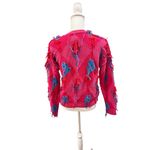 Happy Sheep Hot Pink Fringe Sweater, Size XS Photo 2