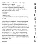 14KT ART DECO STYLE SOLID WHITE GOLD MID CENTURY MODERN 5 DIAMOND BAND RING Photo 13