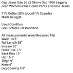 Jeans Size 26 /2 Skinny Gap 1969 Legging Jean Women's Blue Denim Pants Low Rise Jeans
Distressed Photo 7