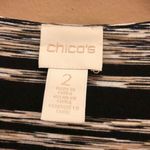 Chico's Chico’s Valarie Space Dyed Striped Faux Wrap Sleeveless Maxi Dress Black Tan 2 Photo 2