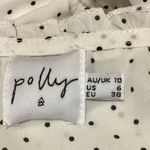 Polly White Polka Dot Ruffle V Photo 3