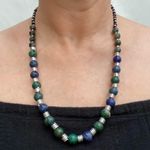 Artisan Lapis Chrysocolla Necklace and Earrings Blue Photo 6