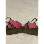 PINK - Victoria's Secret Victoria's Secret PINK Olive Green Lace Leopard Print Lightly Lined Demi Bra‎ Photo 1