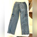 Stylish Denim cargo mom Straight Leg Women's Jeans sz 4 Blue Photo 1