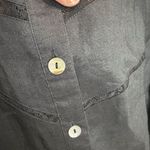 Toto N Ko Women’s Black Linen Western Style Button Front Shirt Lace Inset Sz 10 Photo 5
